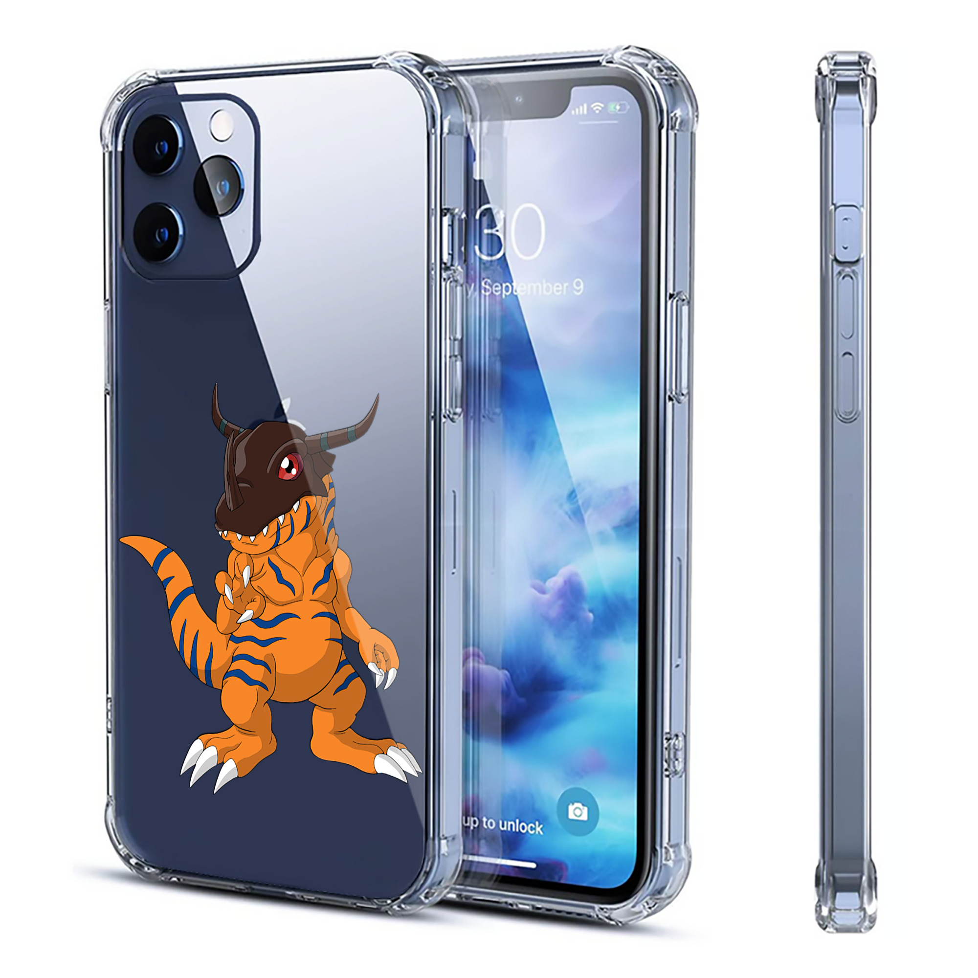 （画像用） Digimon デジタルモンスター/デジモン 【iPhone 12シリーズ対応】透明スマホケース（クリアソフトケース）